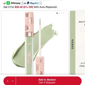Tarte Creaseless Concealer - Mint Green
